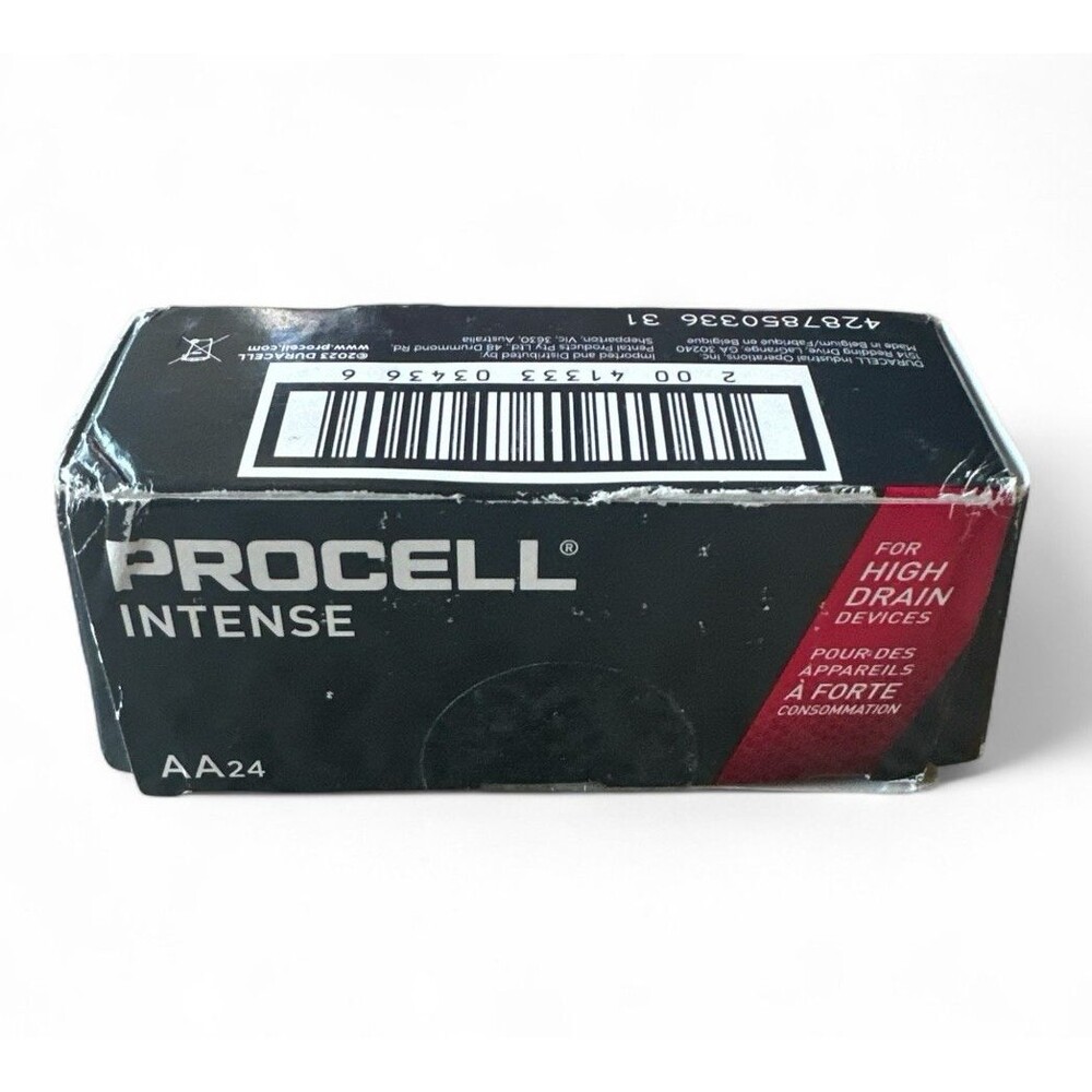 24 AA Duracell Procell Intense Alkaline Batteries 1.5V 2034 Use By Date